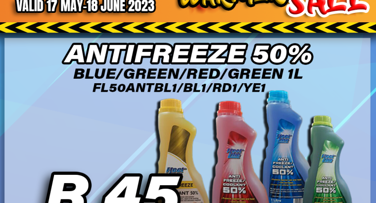 Antifreeze 50% blue/green/red/yellow ONLY R45!