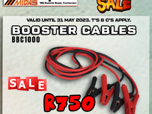 MAY MADNESS SALE! Booster cables 1000AMP ONLY R750!