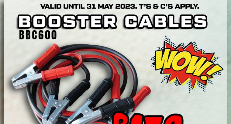 Booster cables 600AMP ONLY R179 at Discounter Midas!