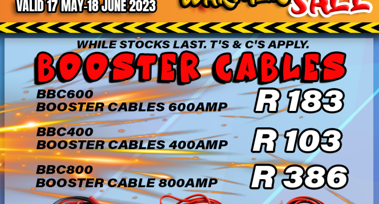 SAVE BIG on booster cables at Modimolle Spares!