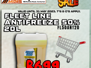 MAY MADNESS SALE! Fleet Line Antifreeze 50% 20L ONLY R699!