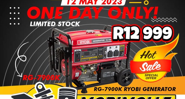 Get this Ryobi Generator for ONLY R12 999!
