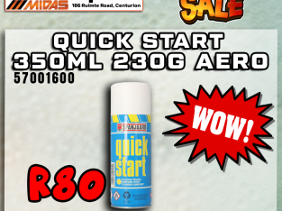 MAY MADNESS SALE! Quick Start 350ML 230G Aero ONLY R80!
