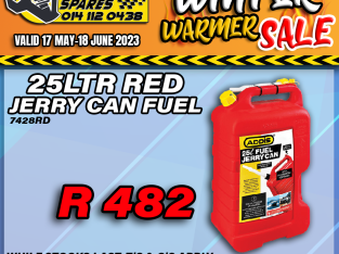 25L Red Jerry Can Fuel ONLY R482 at Modimolle Spares!