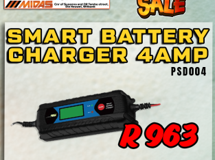 Smart Battery Charger 4 AMP ONLY R963 at Discounter Midas!
