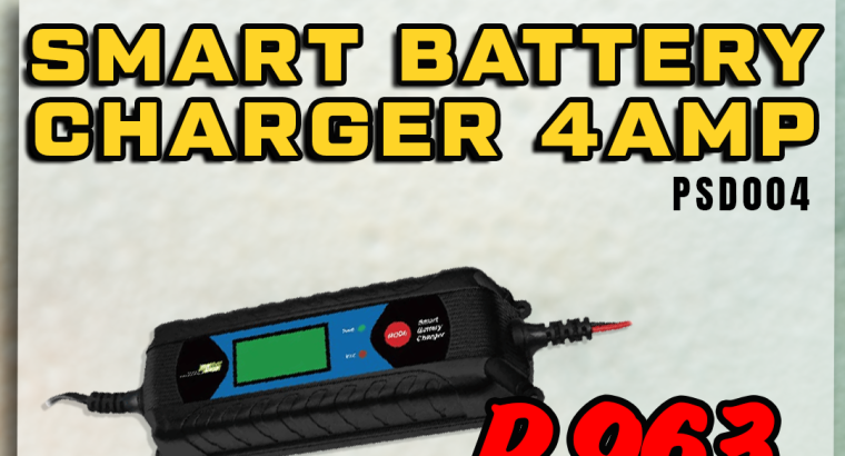 Smart Battery Charger 4 AMP ONLY R963 at Discounter Midas!