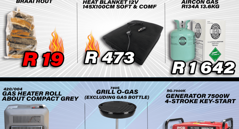 WINTER WARMER SALE! NOW ON at Modimolle Spares!