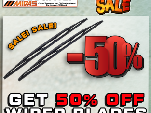 MAY MADNESS SALE! Get 50% OFF on Wiper Blades at Discounter Midas