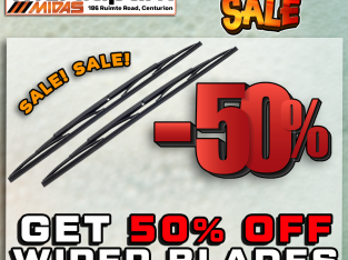 MAY MADNESS SALE! Get 50% OFF on Wiper Blades at Wierdapark Midas