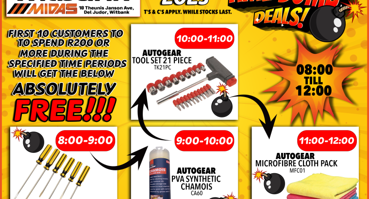 TIME BOMB DEALS 27 May 2023!