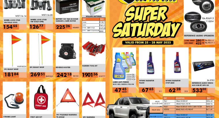 SUPER SATURDAY! 25-28 May 2023!