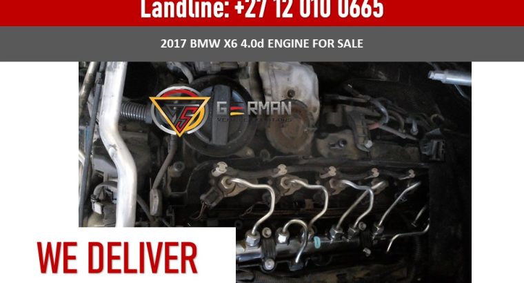 2017 BMW X6 4.0 diesel motor engine for sale used