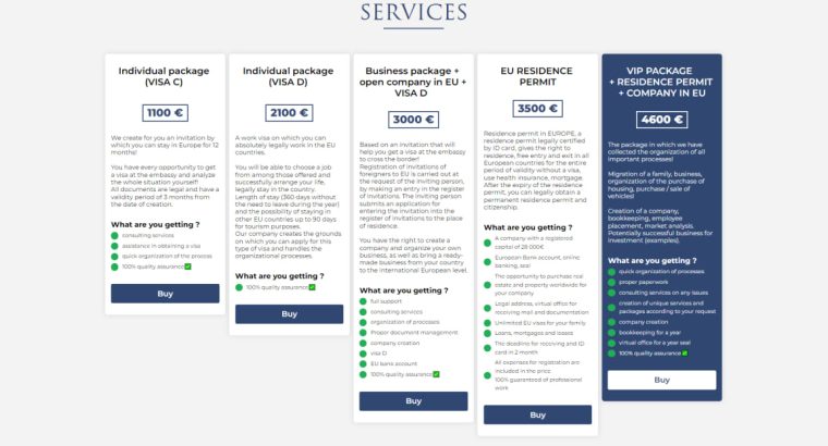 Serviços jurídicos para negócios e imigração