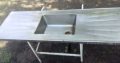 zink and window frame with burgaler bars