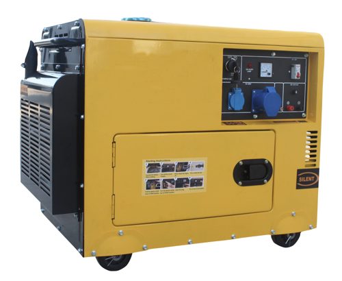 Silent Diesel Generator / 7.5KVA / 220V / 50 Hz / Air Cooled