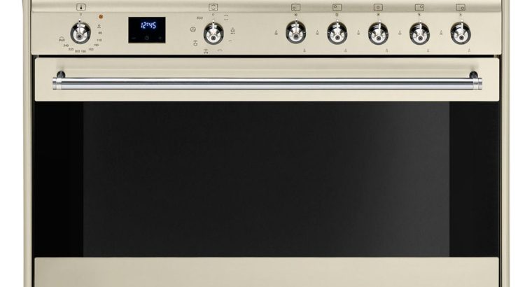 Smeg 90cm Cream Cooker With Gas Hob – SSA91MAP2