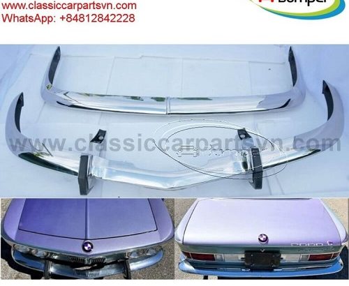 BMW 2000 CS (1965-1969) bumpers by stainless steel new
