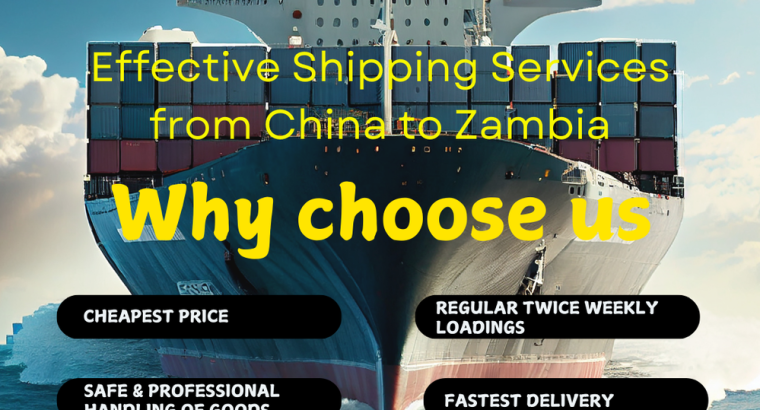 shipping agents from china to zambia