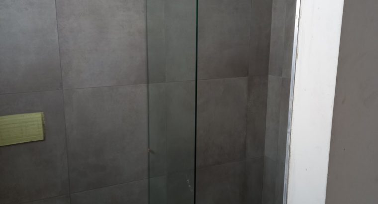 Frameless shower
