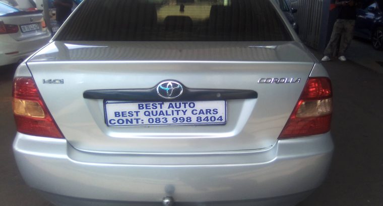 Pre-owned 2004 Toyota Corolla 1.4 Engine Capacity with Manuel Tra