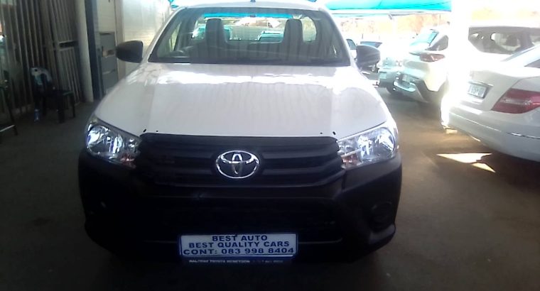 Pre-owned 2023 Toyota Hilux 2.0 Engine Capacity Single Cab VVTI P