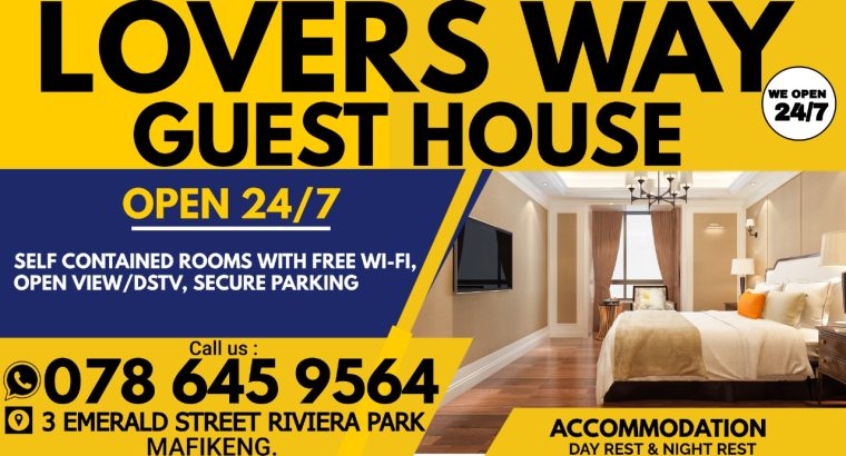 Experience the warmth of our hospitality at Lovers Way Guesthouse