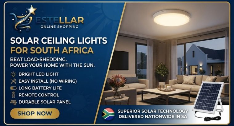 Off-Grid Solar Ceiling Light Featuring Full Remote Control in SA