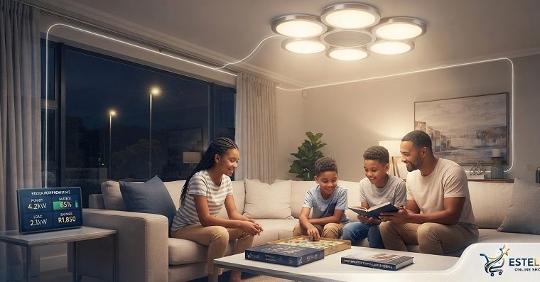 Off-Grid Solar Ceiling Light Featuring Full Remote Control in SA