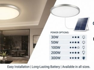 Off-Grid Solar Ceiling Light Featuring Full Remote Control in SA