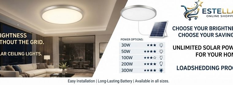 Off-Grid Solar Ceiling Light Featuring Full Remote Control in SA