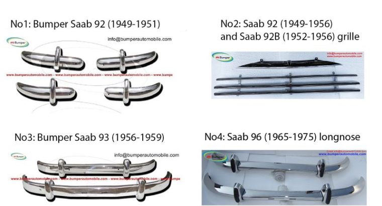 Saab 92 and Saab 92B / 93 / 96 bumpers classic car