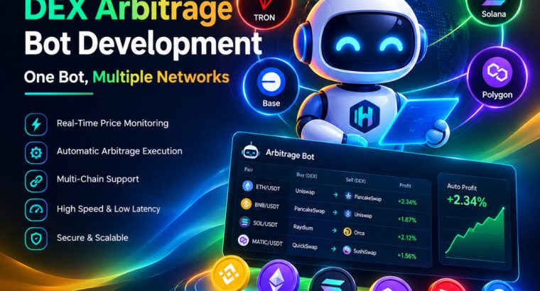 Multi-Chain DEX Arbitrage Bot Development – One Bot, Multiple Net